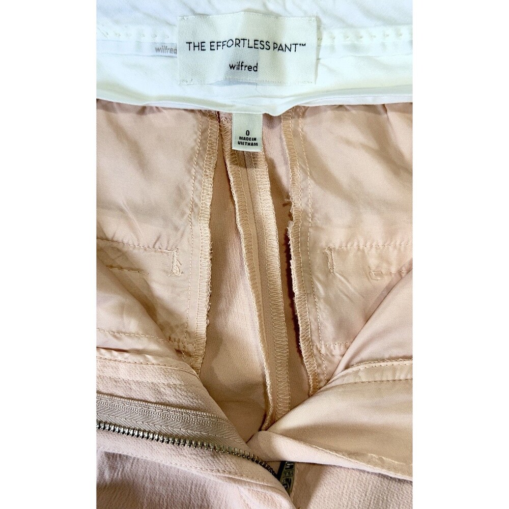 Aritzia Wilfred The Effortless Pant Women’s 0 Blush Pink High Rise Wide Leg - Picture 4 of 11
